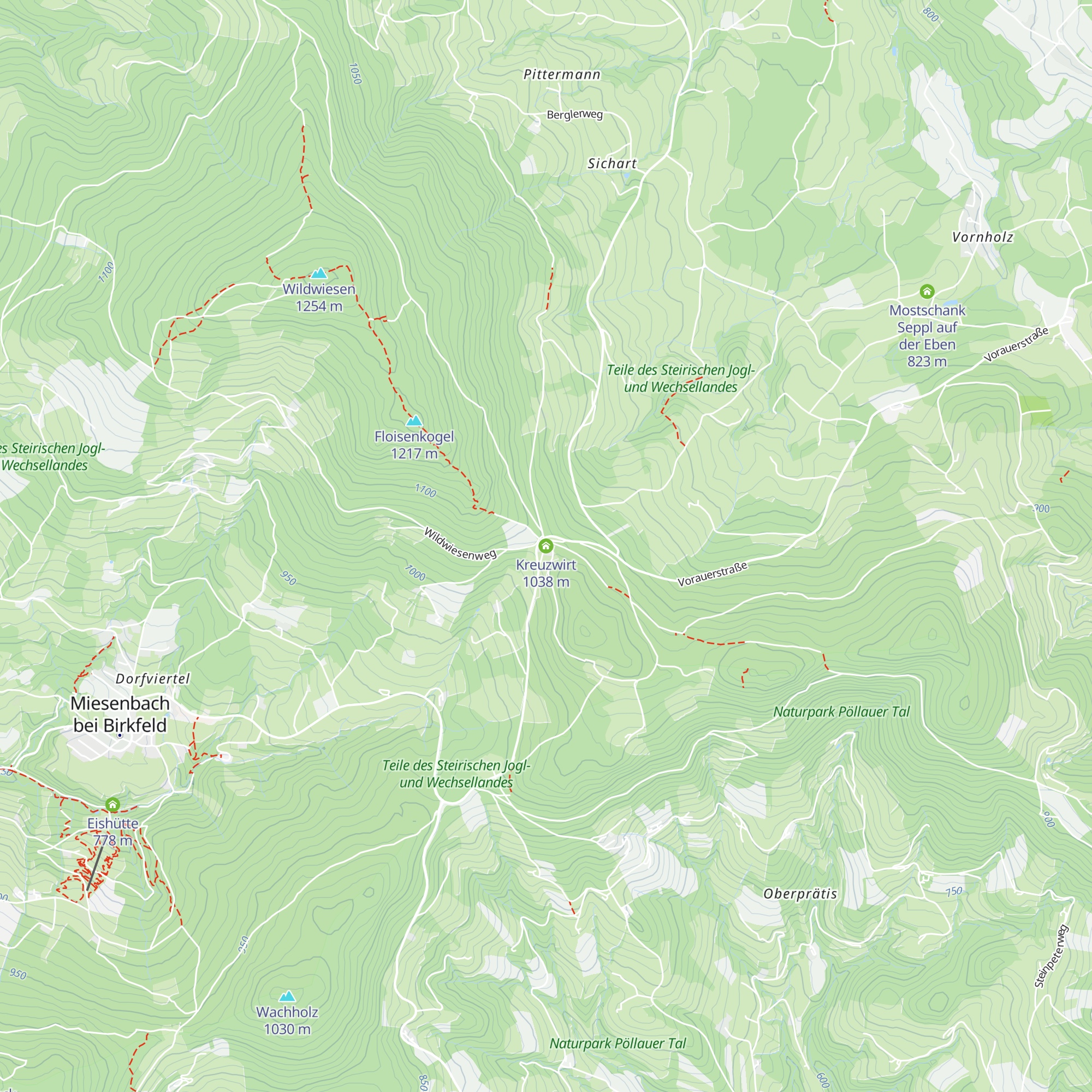 Kreuzwirt map