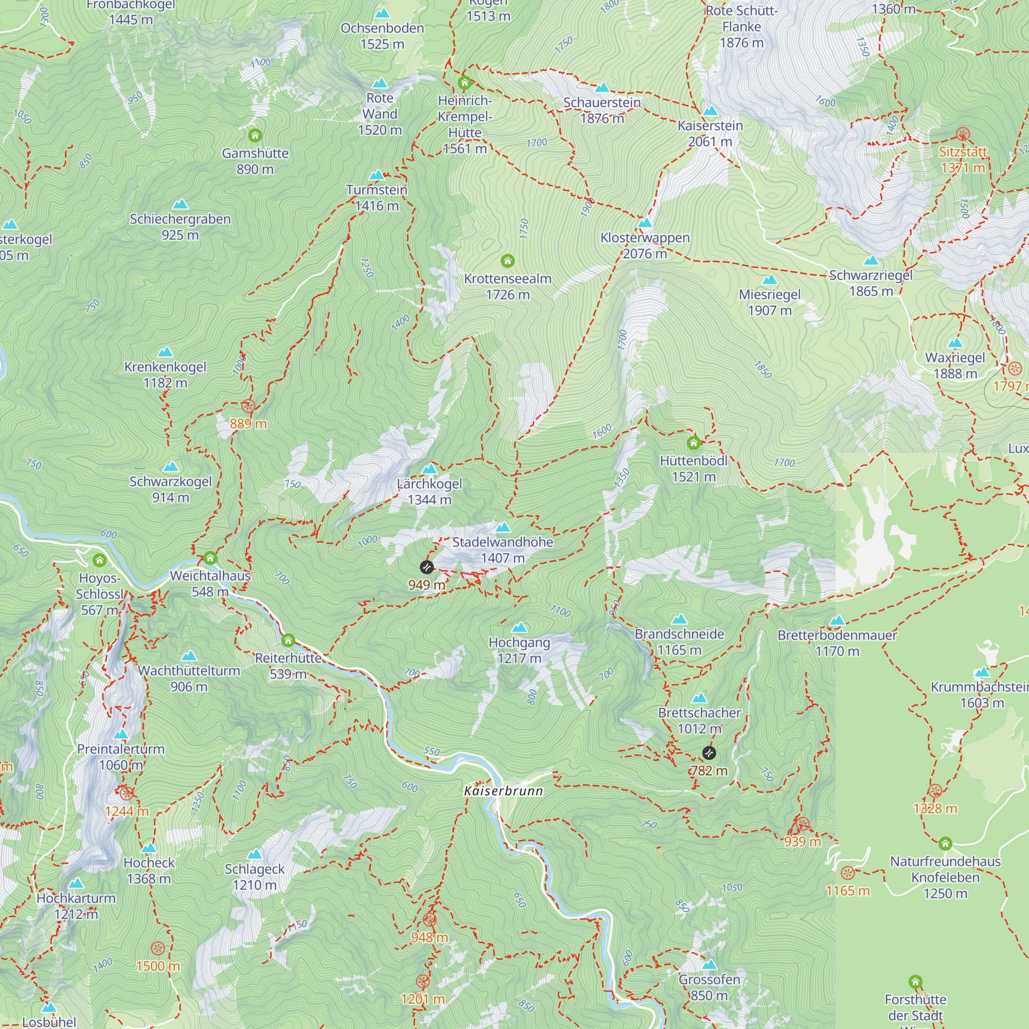 Stadelwandhütte map