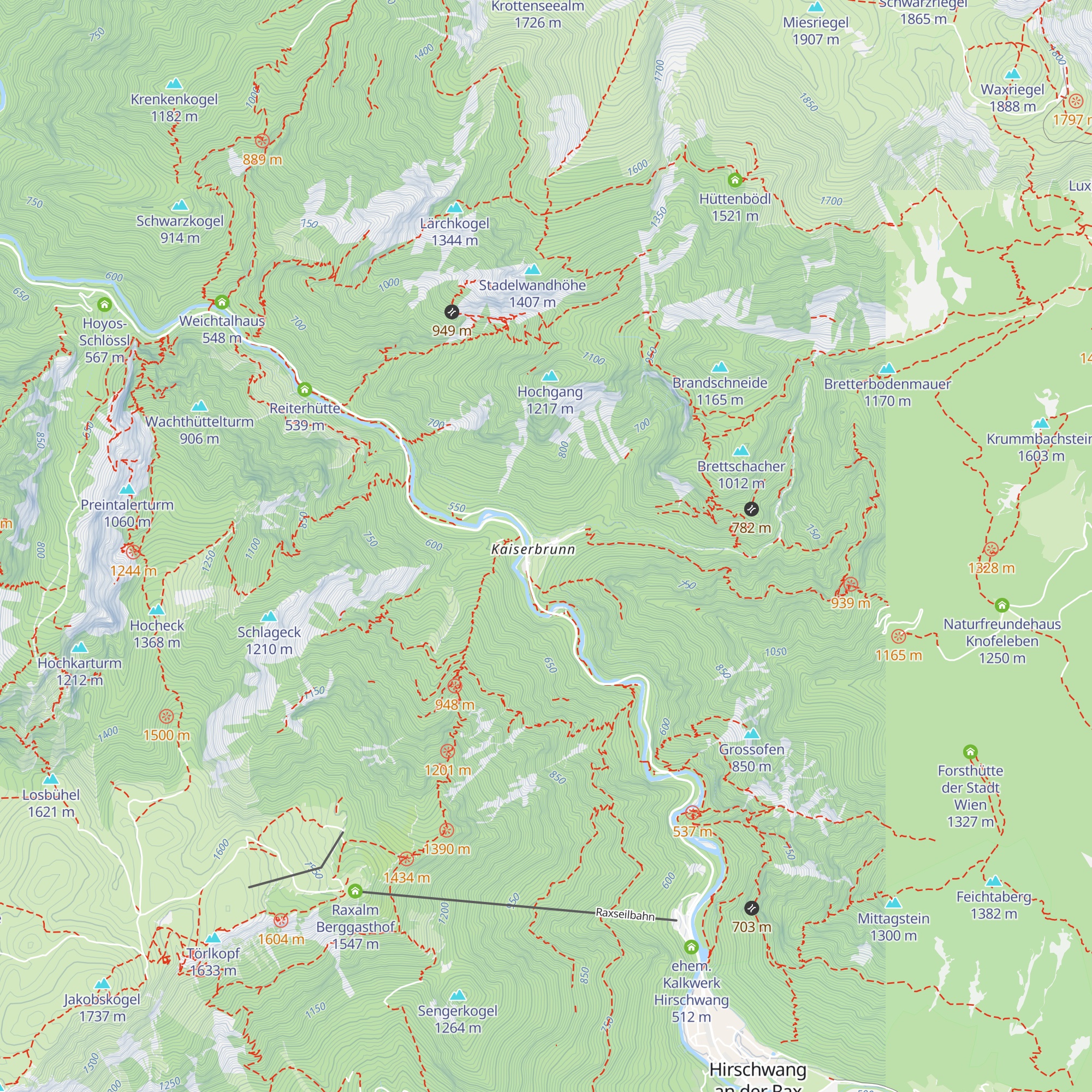 Forsthaus Kaiserbrunn map
