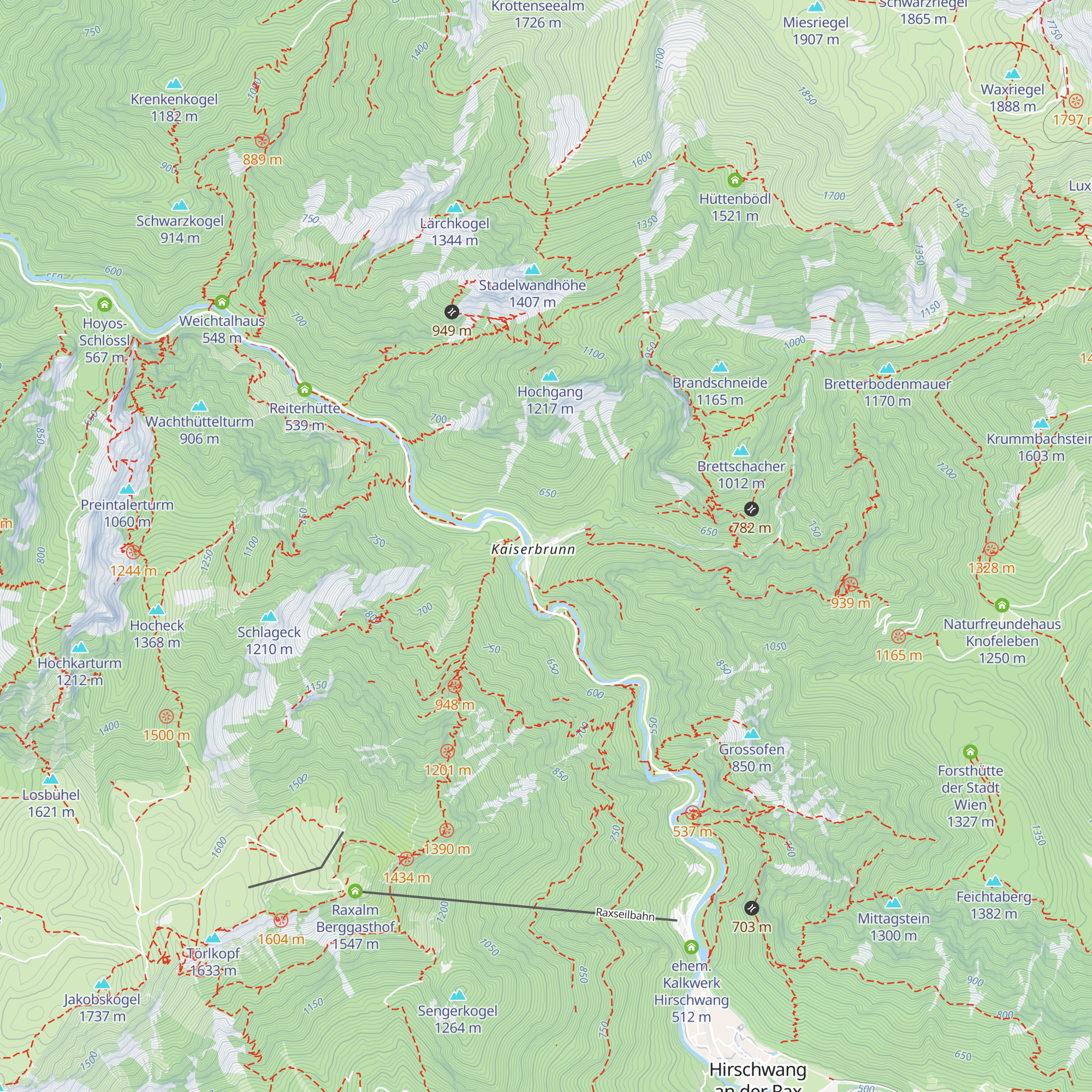 Forsthaus Kaiserbrunn map