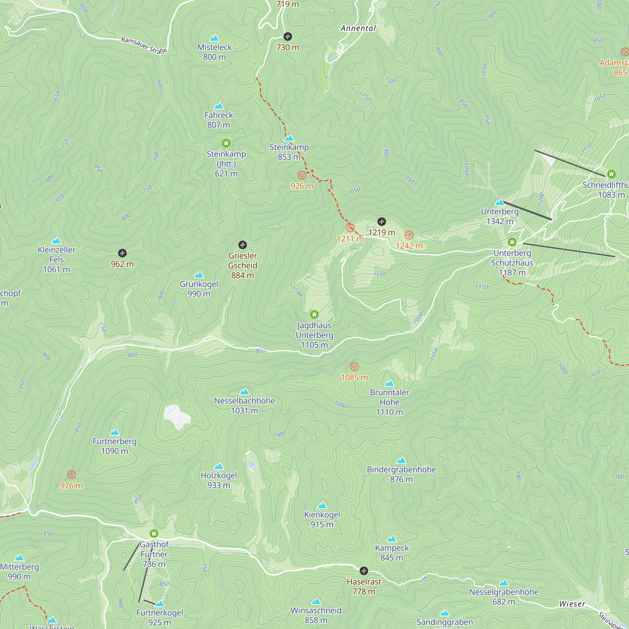 Jagdhaus Unterberg map