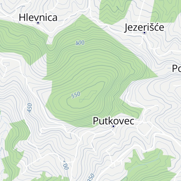 Map of Ravnice vidikovac odašiljač SOTA