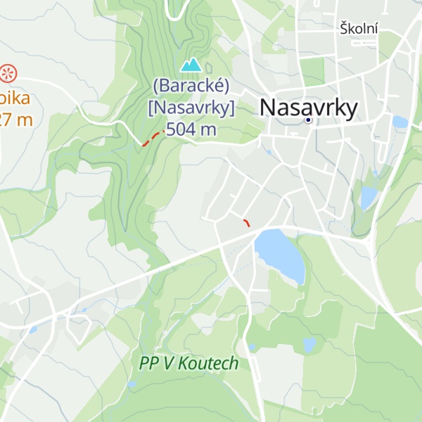 Map of (Plesenské) [Nasavrky]