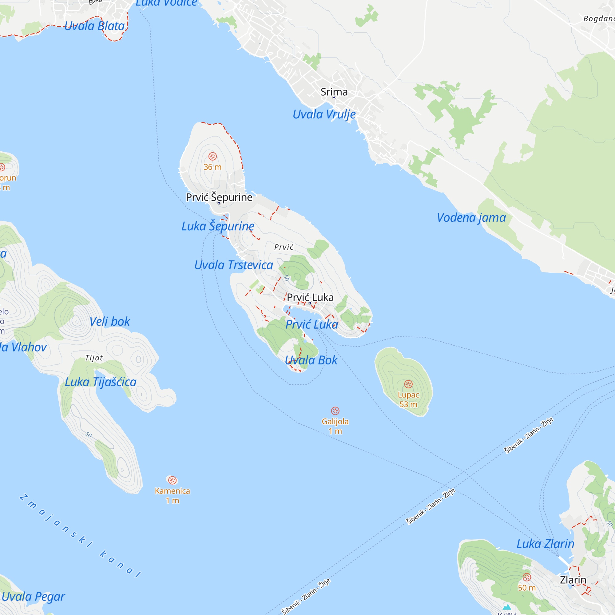 Turističko društvo Prvić Luka map