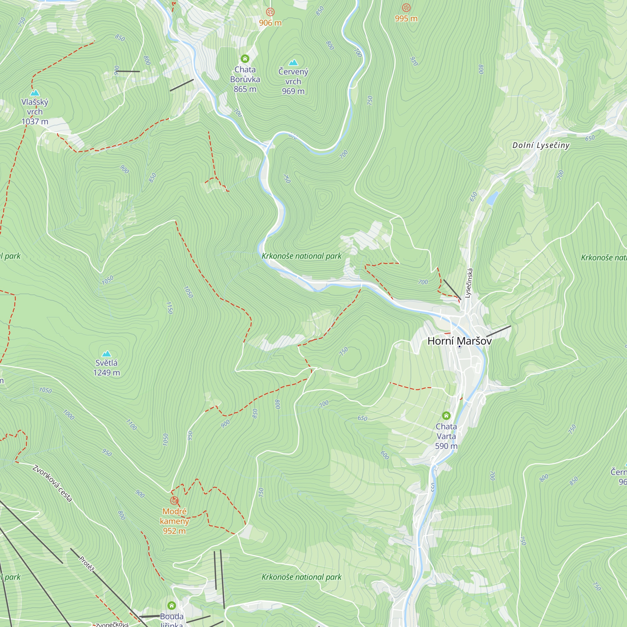 Chata Honzík map