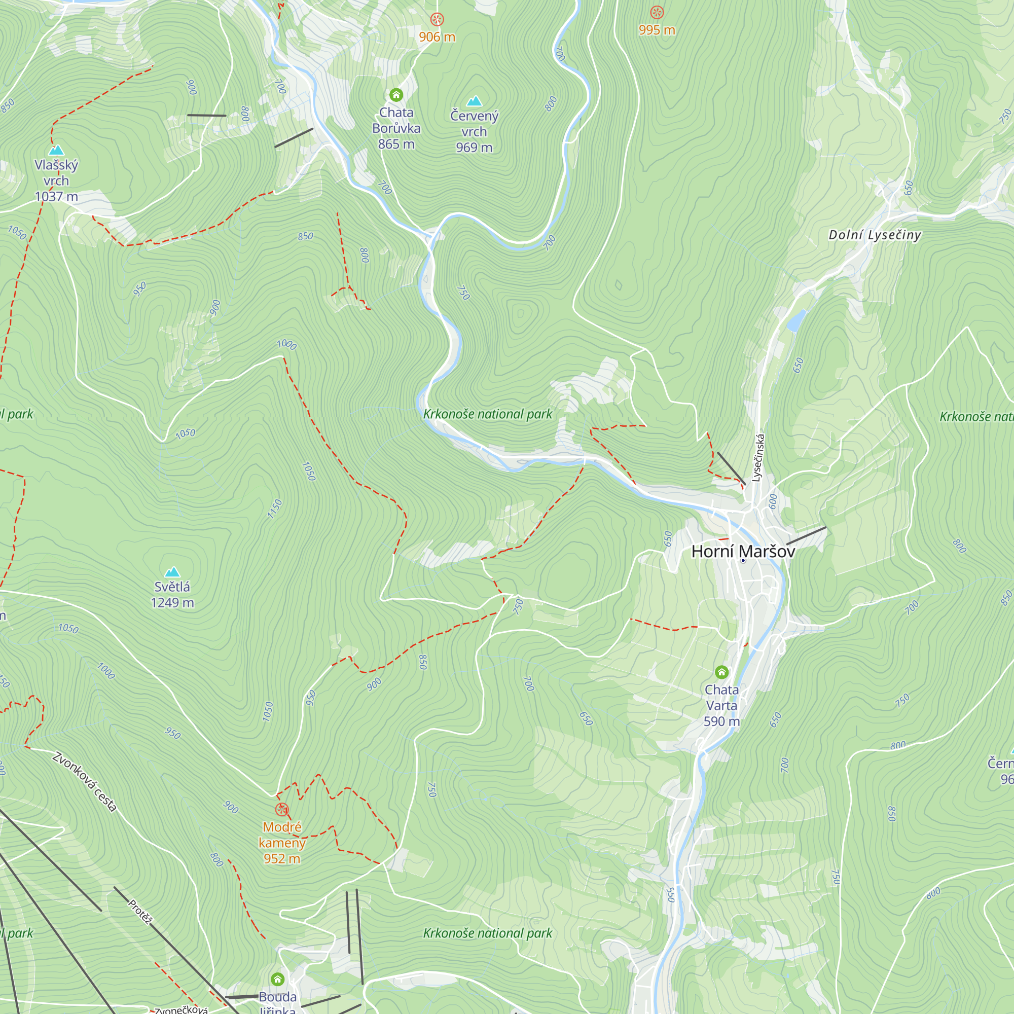 Chata Honzík map