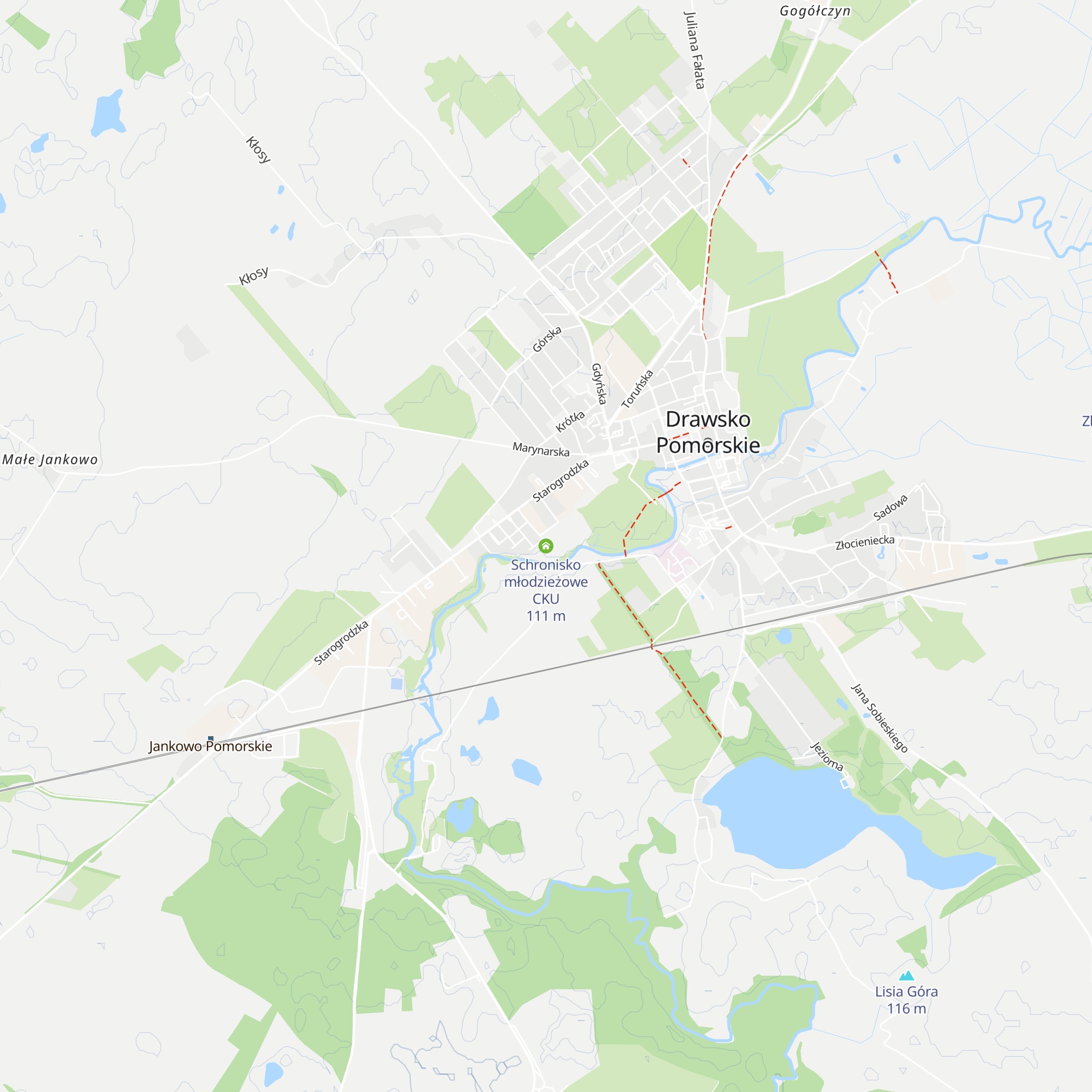 Schronisko młodzieżowe CKU map
