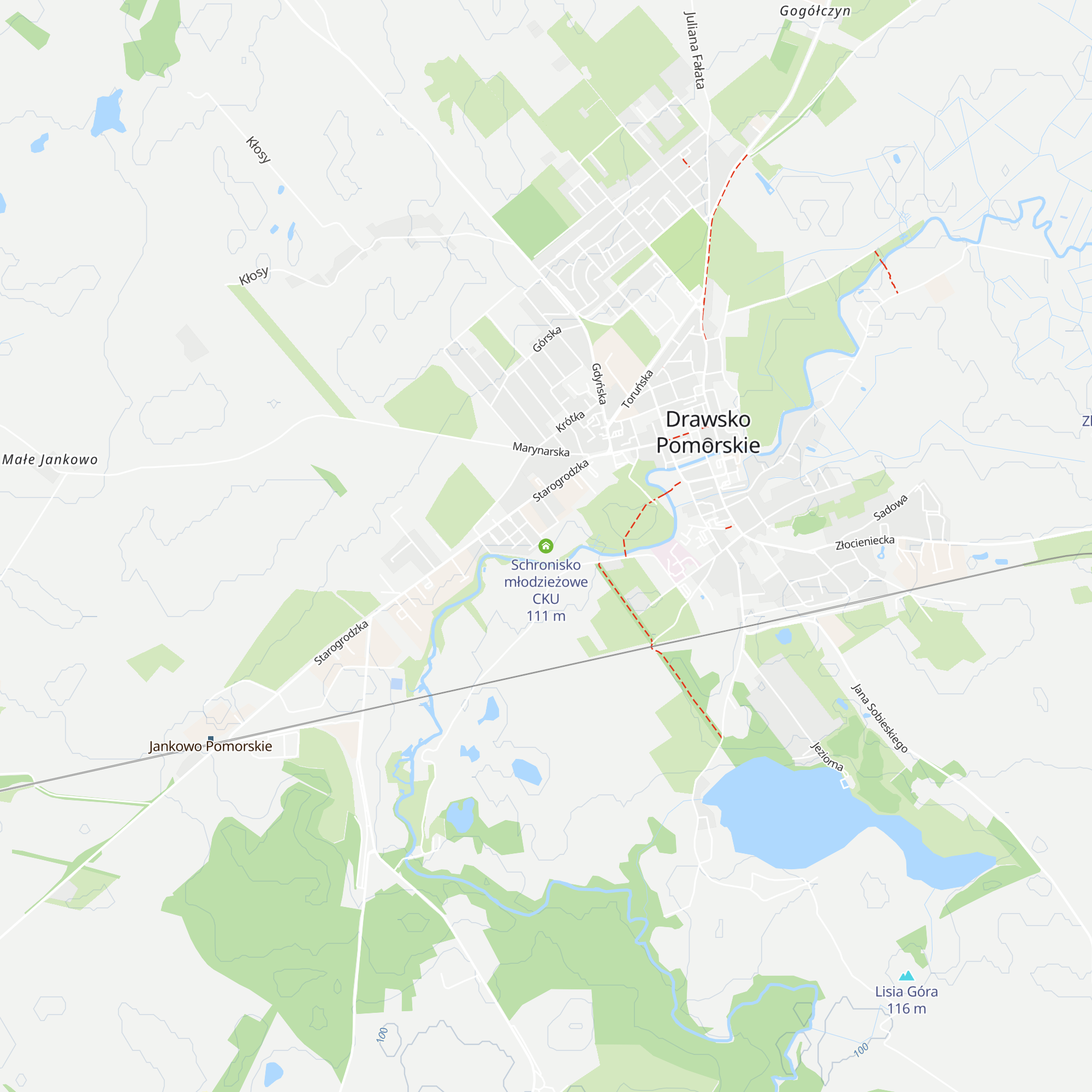 Schronisko młodzieżowe CKU map