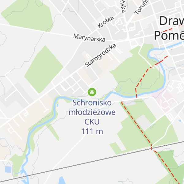 Map of Schronisko młodzieżowe CKU
