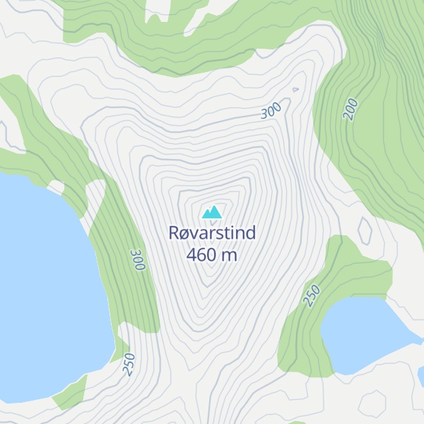 Map of Røvarstind
