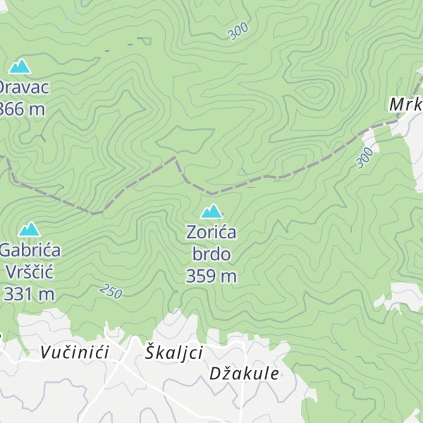 Map of Zorića brdo