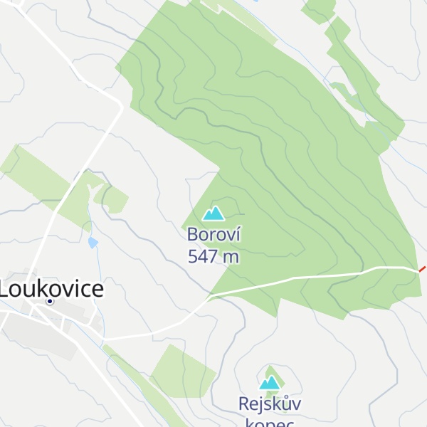 Map of Boroví