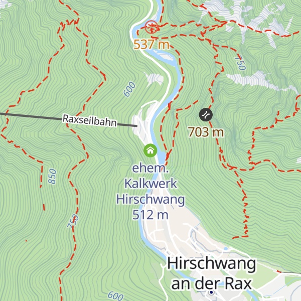 Map of ehem. Kalkwerk Hirschwang