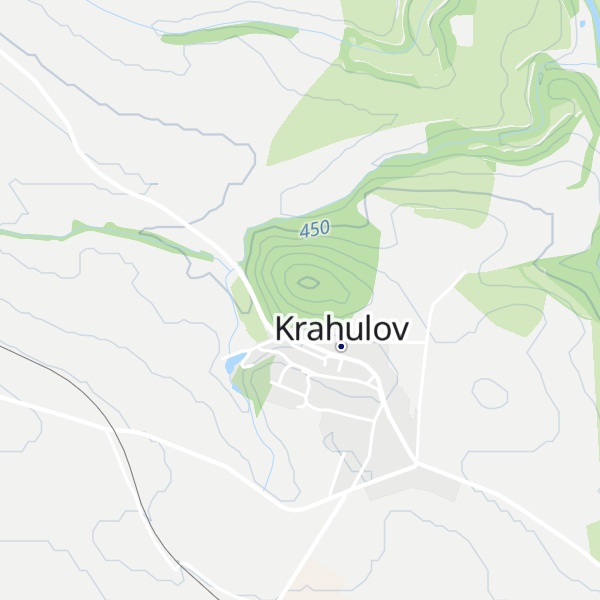 Map of Krahulovský kopec