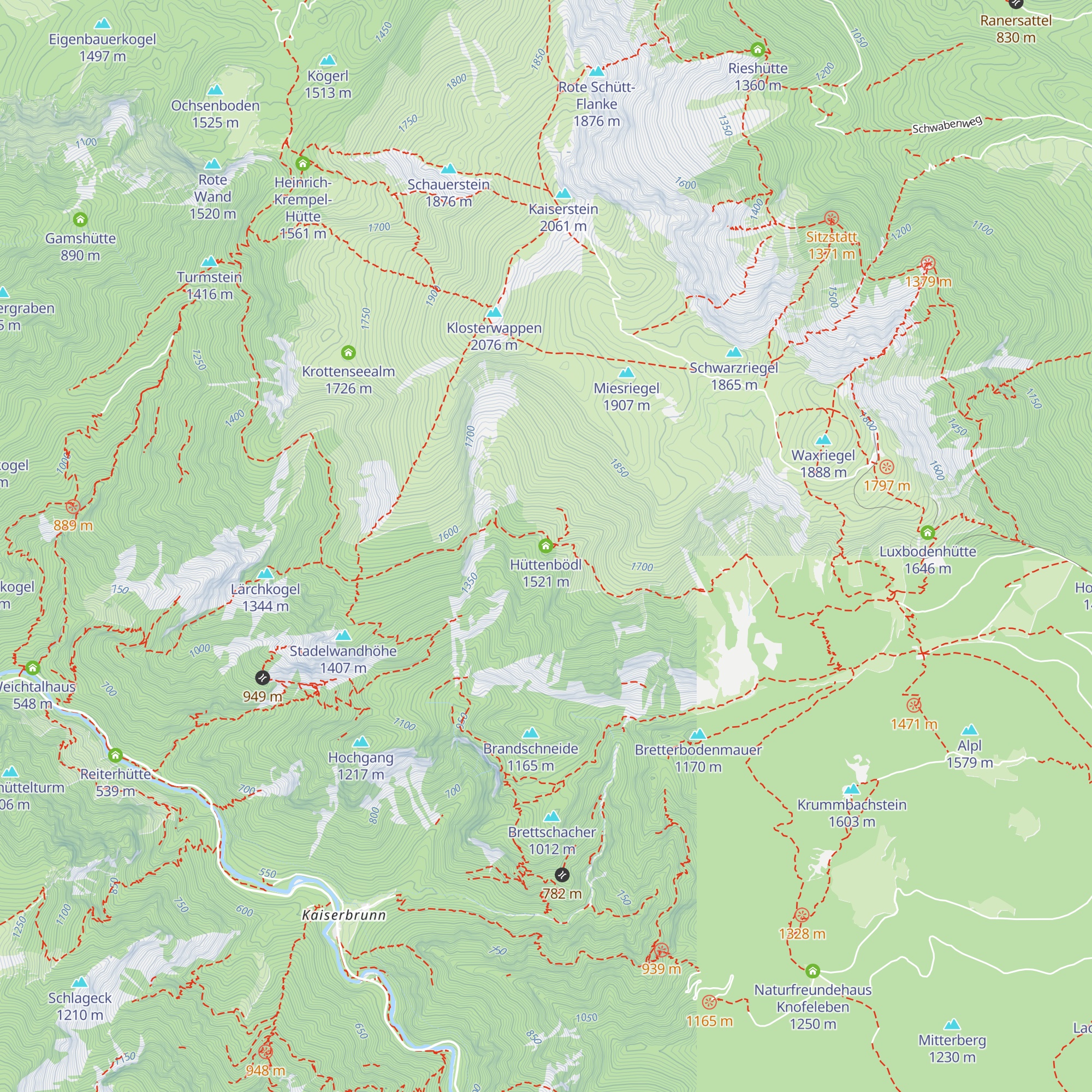 Hüttenbödl map