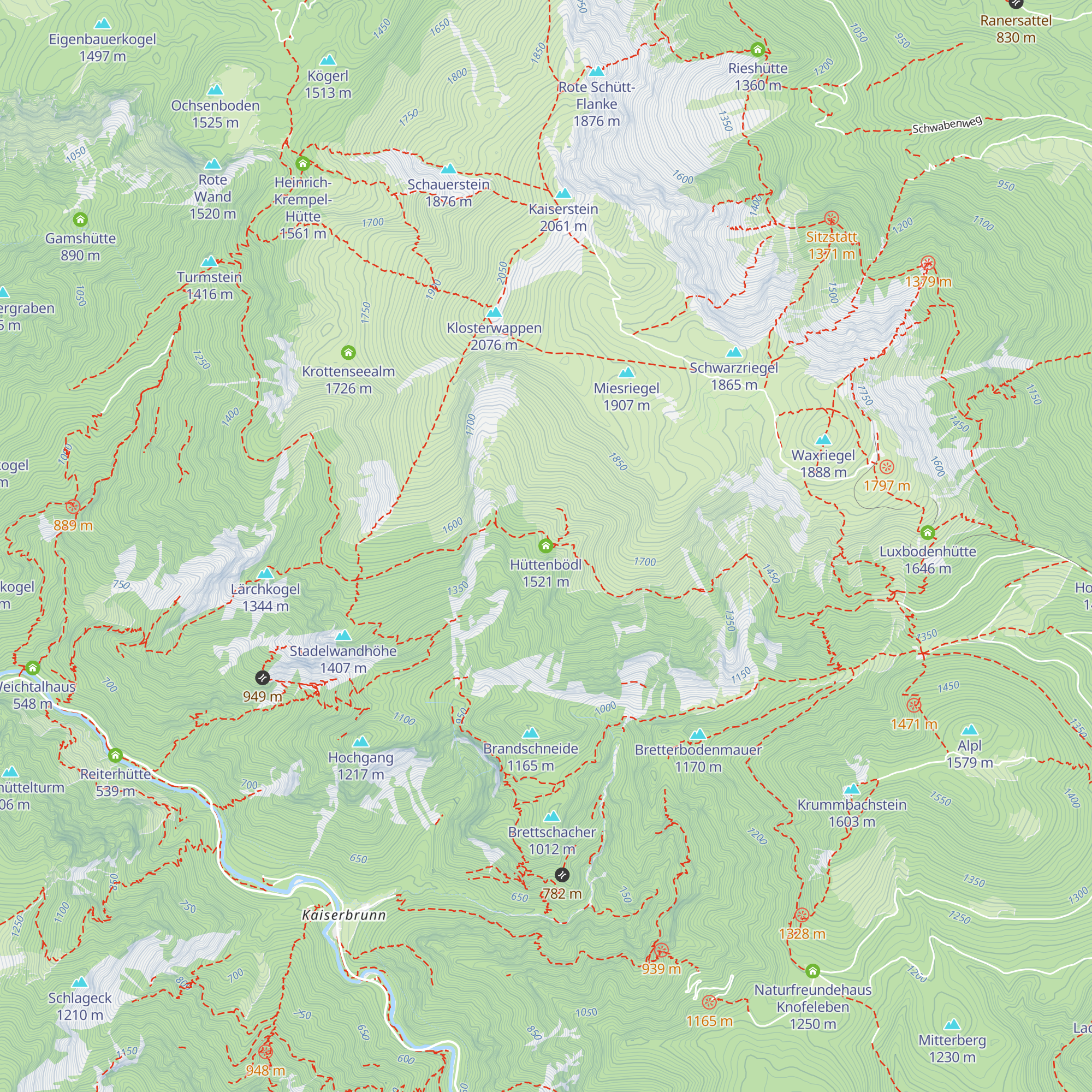 Hüttenbödl map