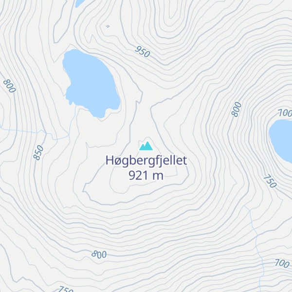 Map of Høgbergfjellet