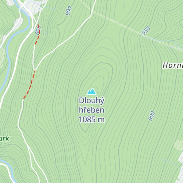 Map of Dlouhý hřeben