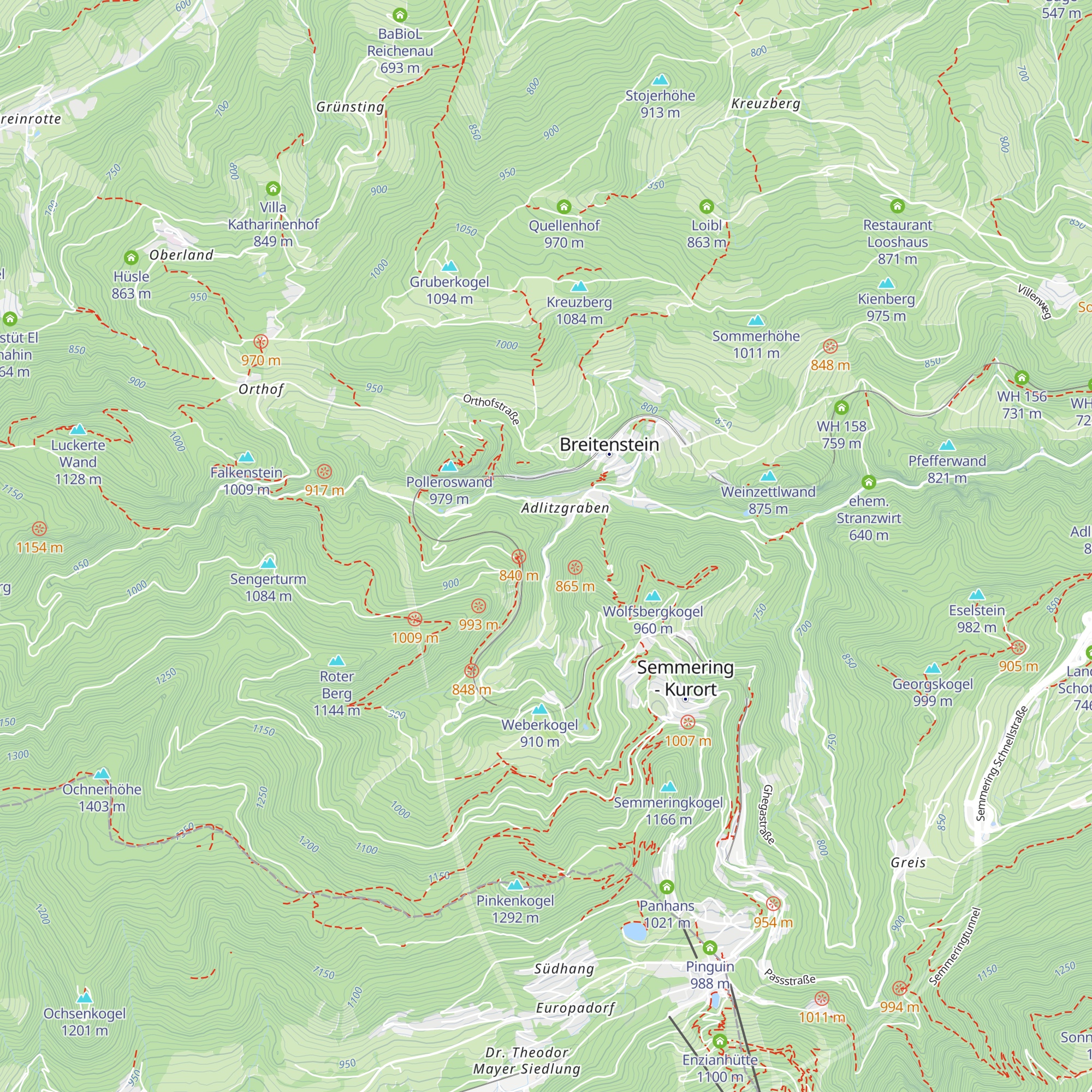 Wasserwerk Semmering map