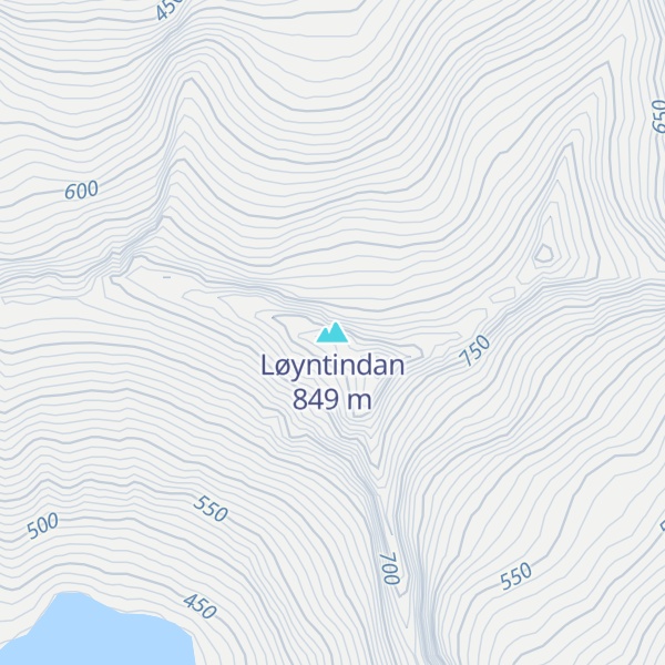 Map of Løyntindan