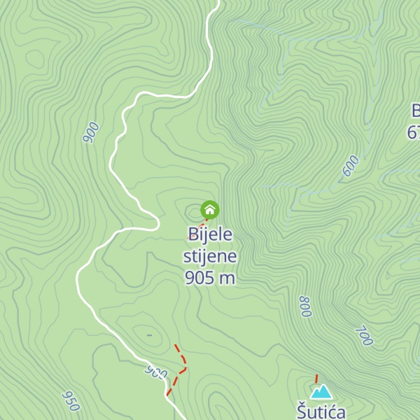 Map of Bijele stijene