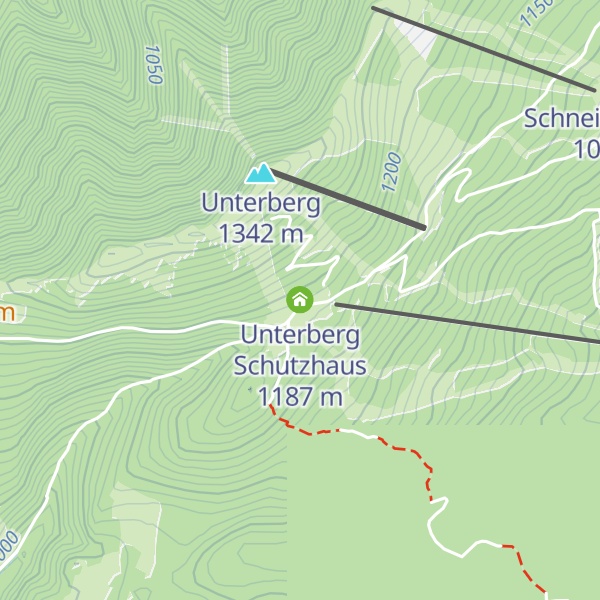 Map of Unterberg Schutzhaus