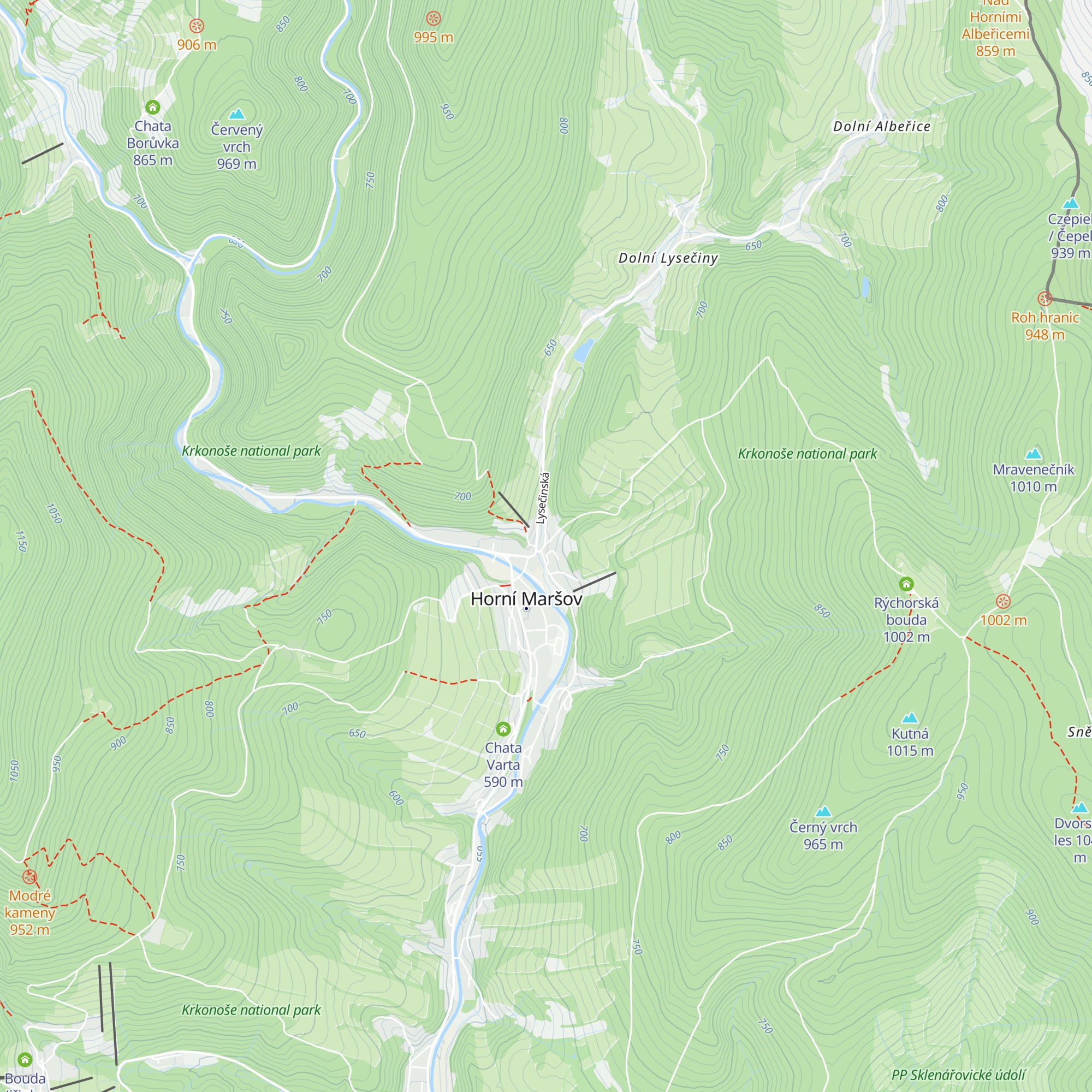 Chata Kovárna map