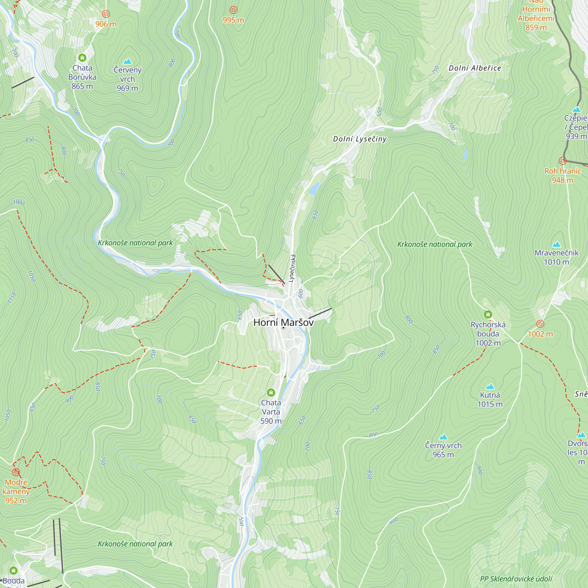 Chata Kovárna map