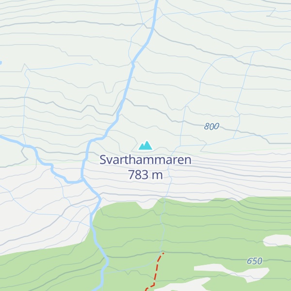 Map of Svarthammaren