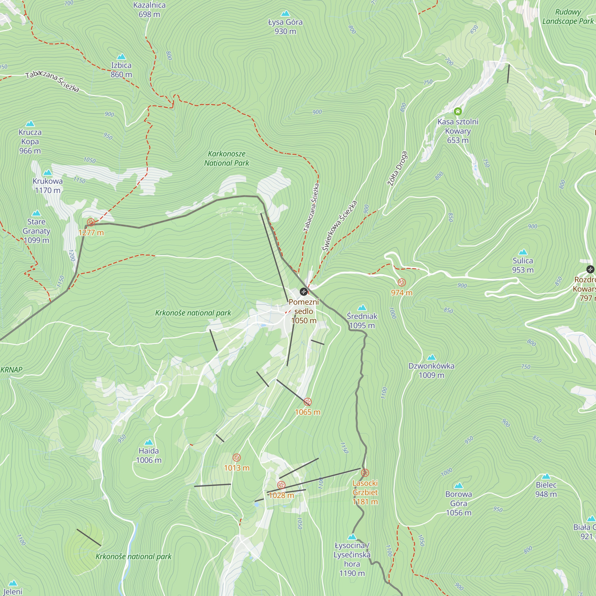 Pomezní bouda map