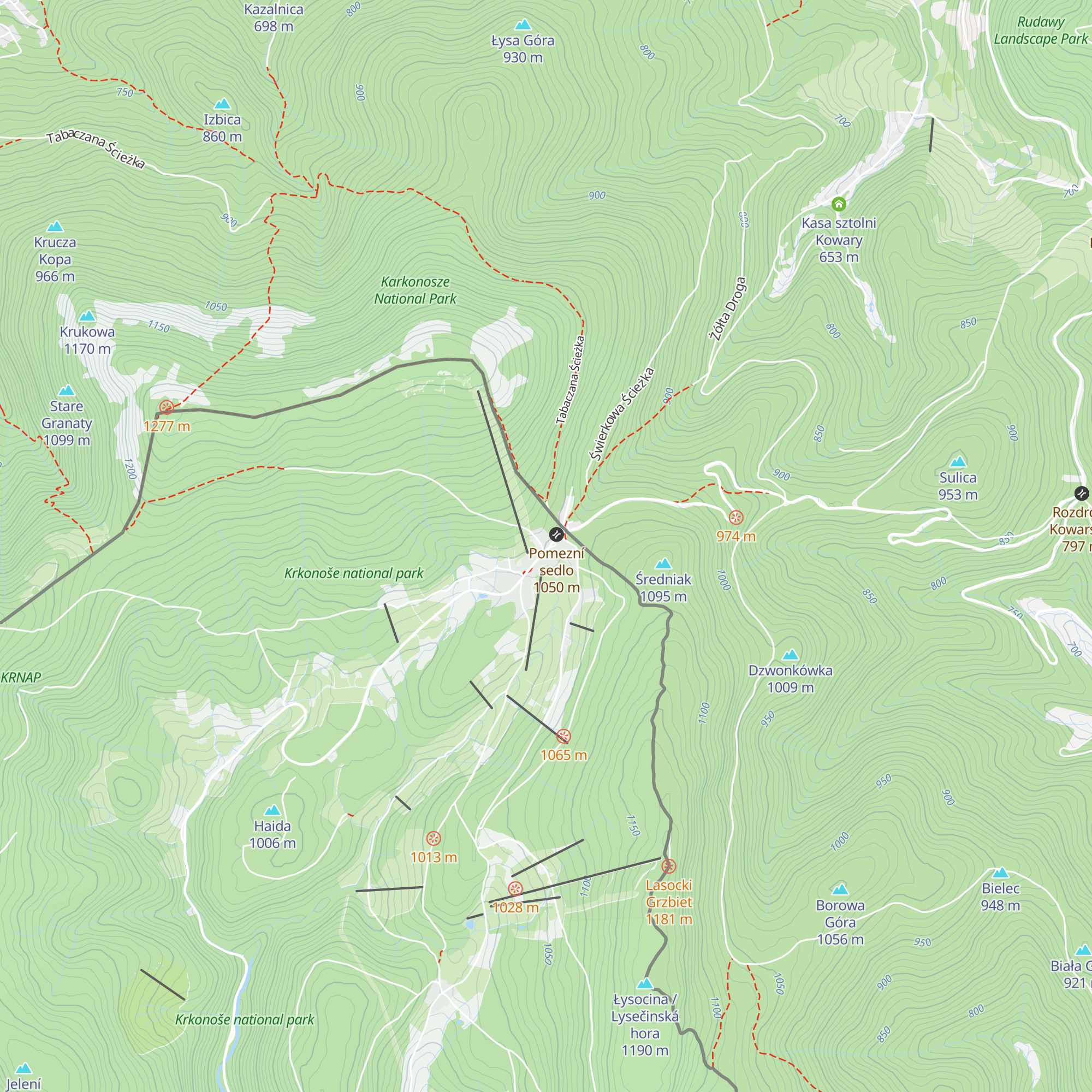 Pomezní bouda map