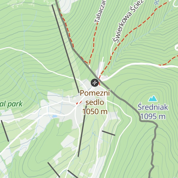 Map of Pomezní bouda