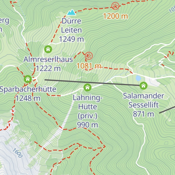 Map of Lahning-Hütte (priv.)