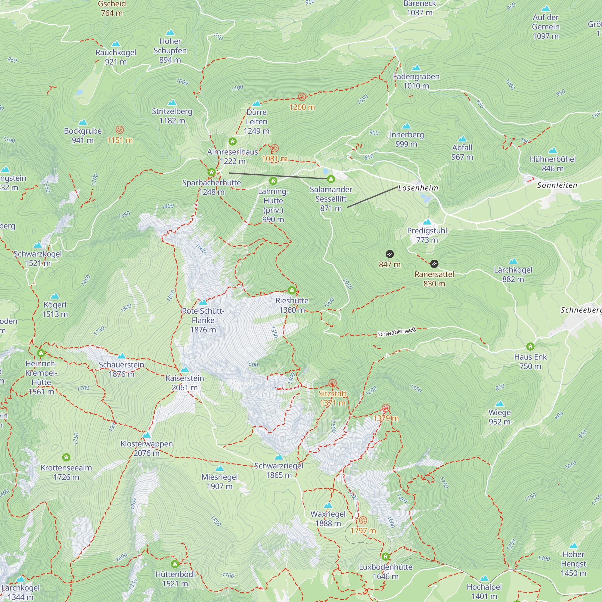 Ferdinand Bürklehütte map