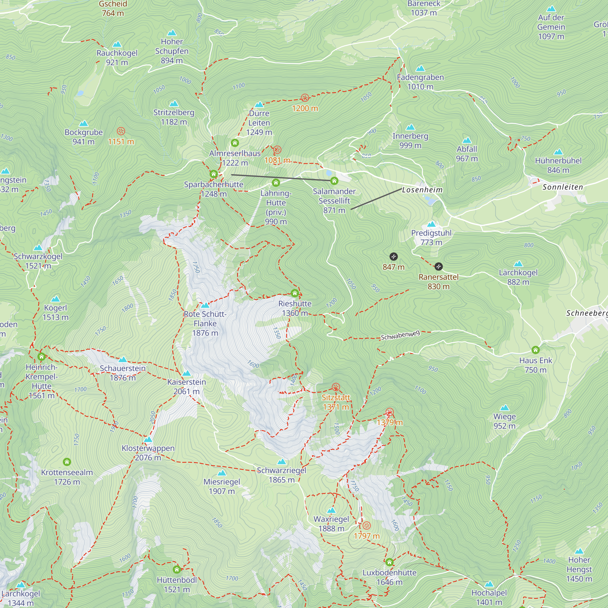 Ferdinand Bürklehütte map
