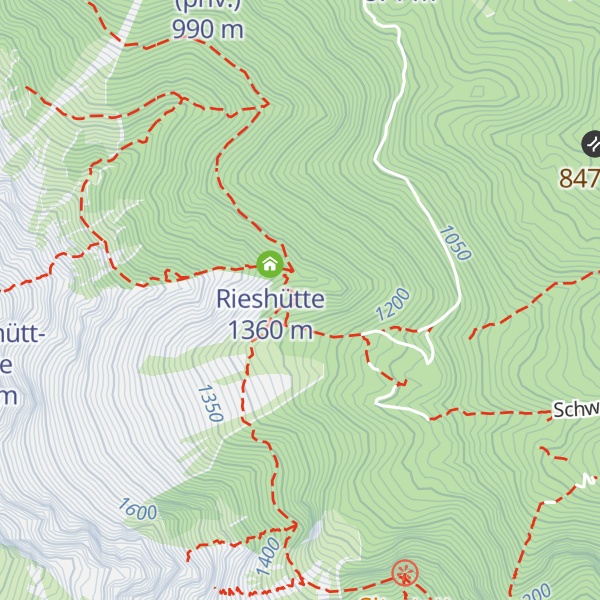 Map of Ferdinand Bürklehütte