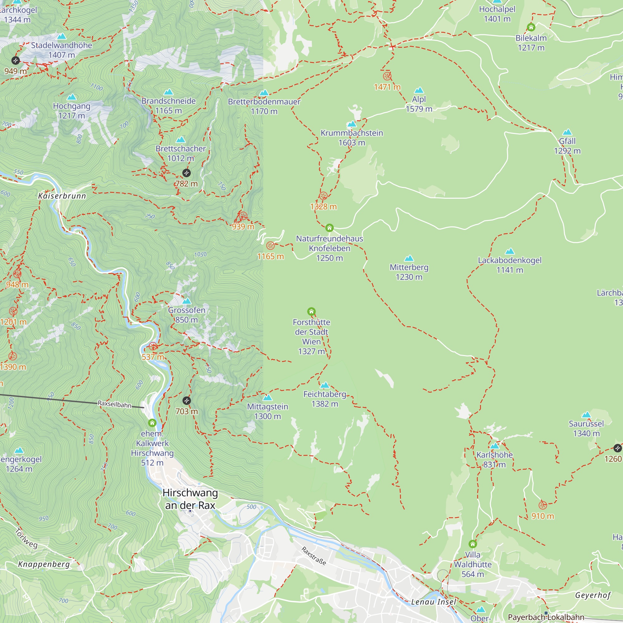 Forsthütte der Stadt Wien map