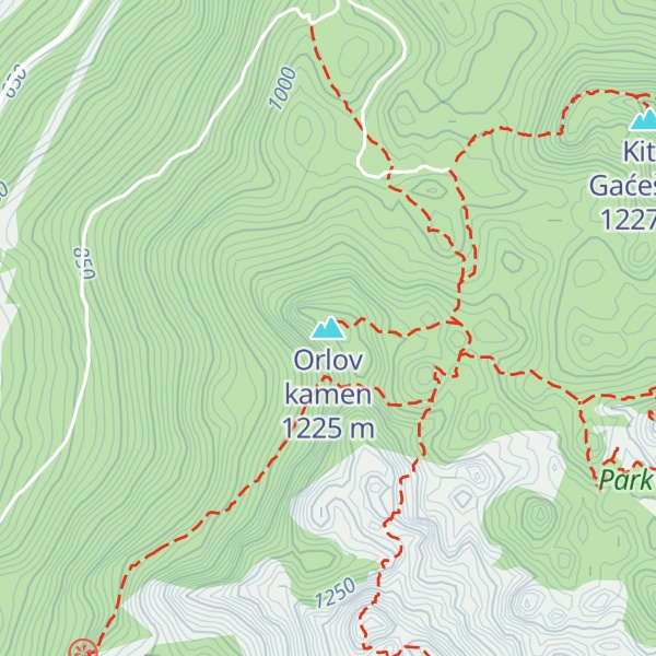 Map of Orlov kamen
