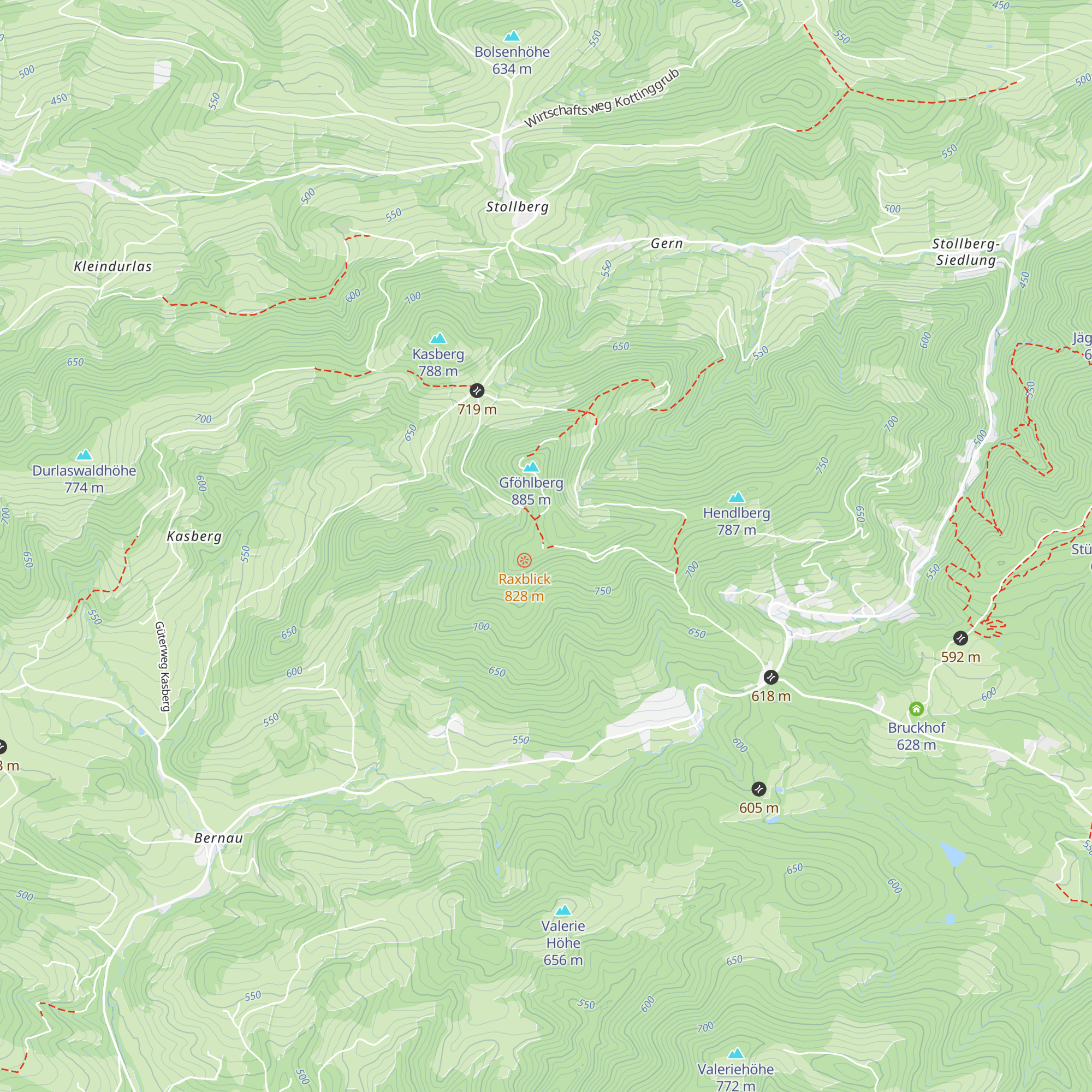 Gföhlberghütte map