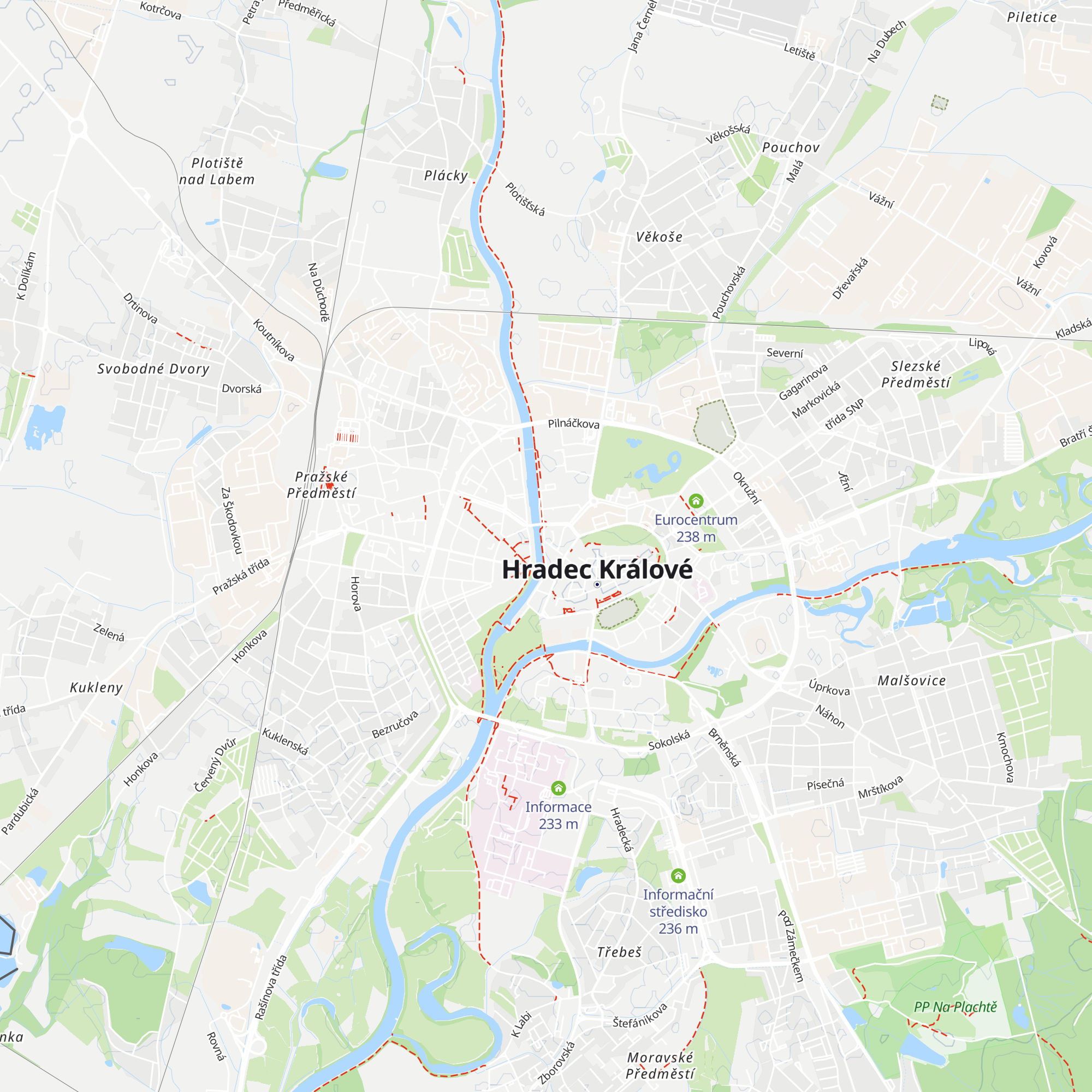 Informační centrum Hradec Králové map