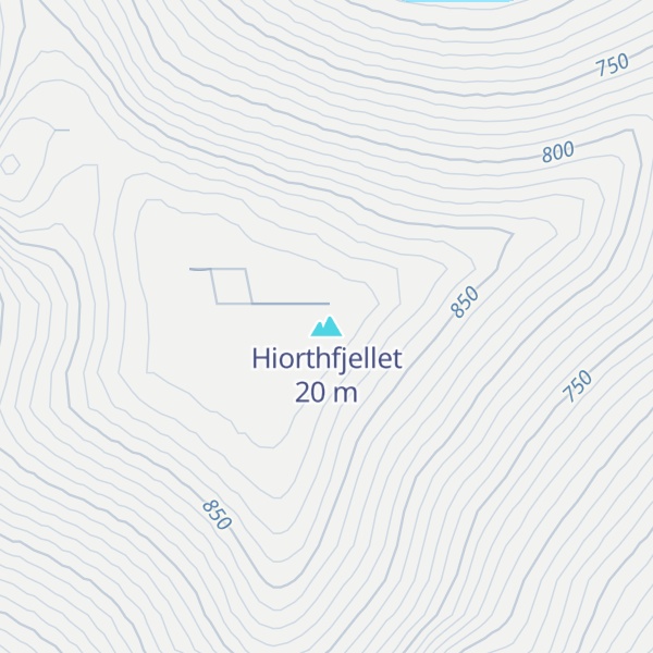 Map of Hiorthfjellet