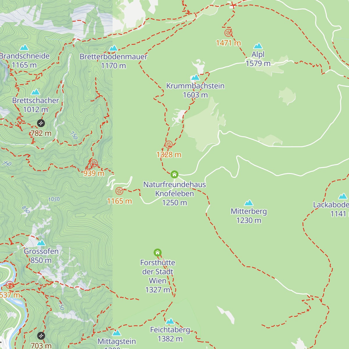 Naturfreundehaus Knofeleben map