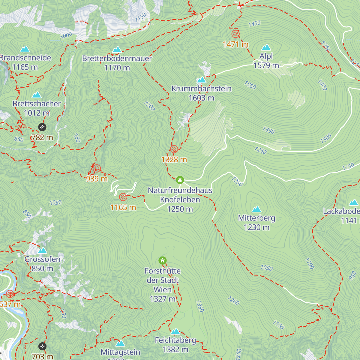 Naturfreundehaus Knofeleben map