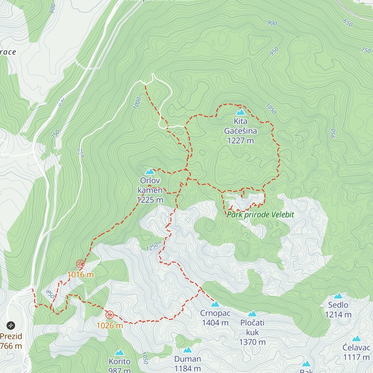 Planinarsko sklonište Crnopac map