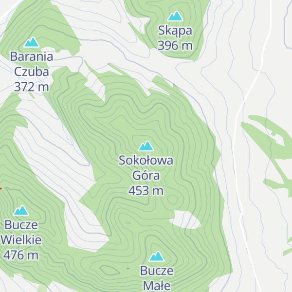 Map of Sokołowa Góra
