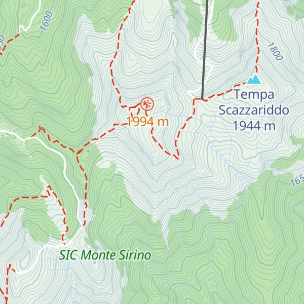 Map of Cima Fabio Limongi