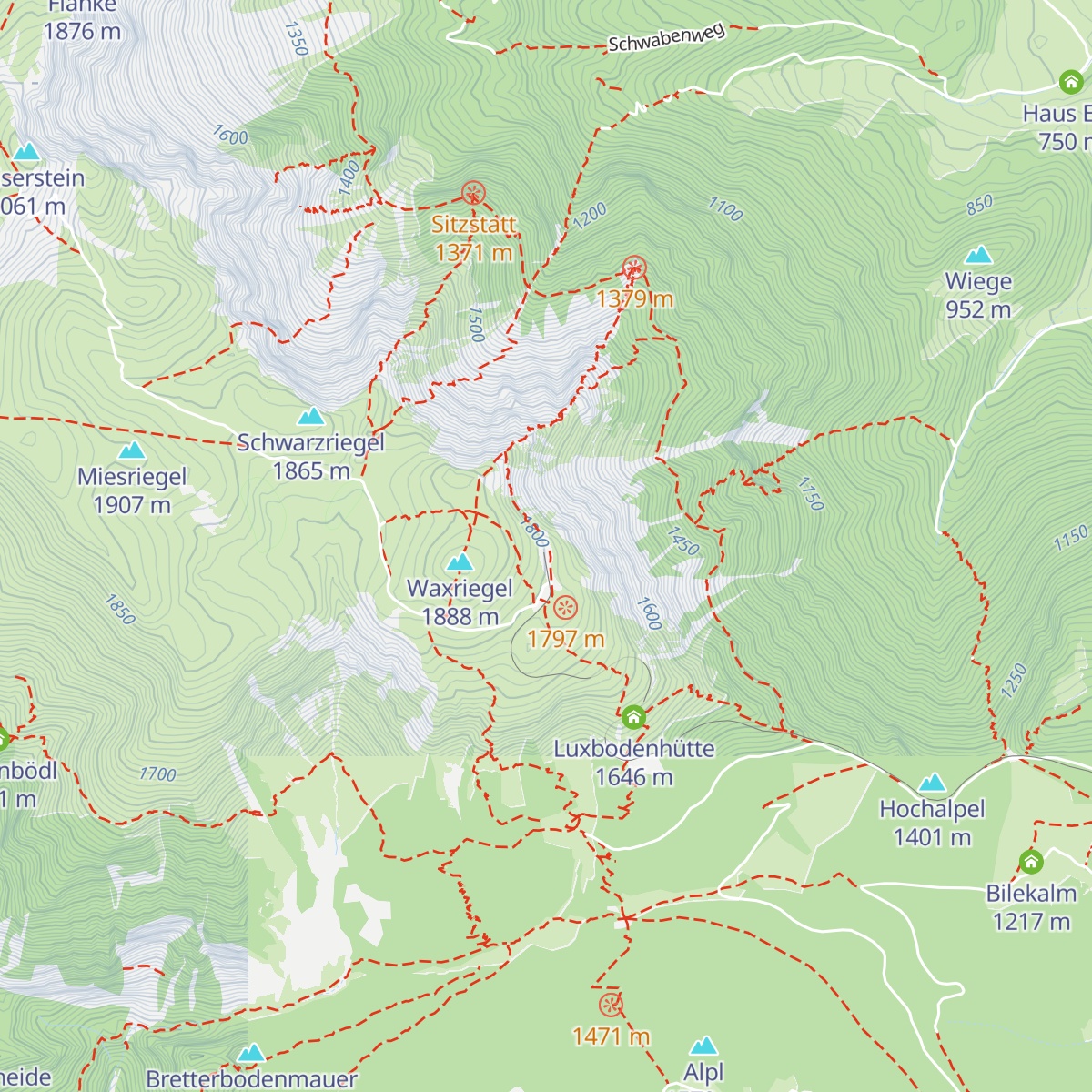 Berghaus Hochschneeberg map