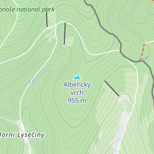Map of Albeřický vrch
