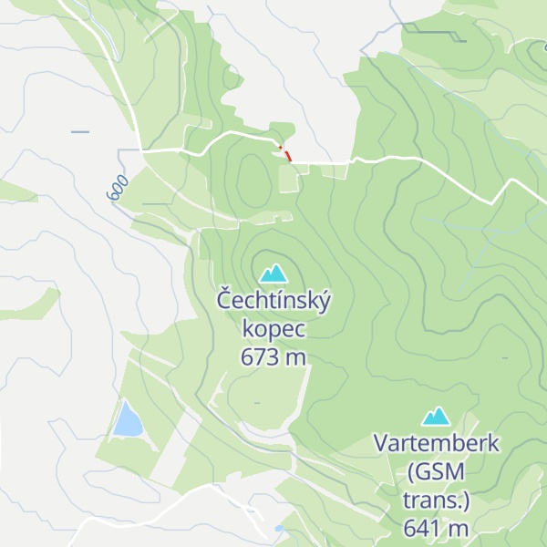 Map of Čechtínský kopec