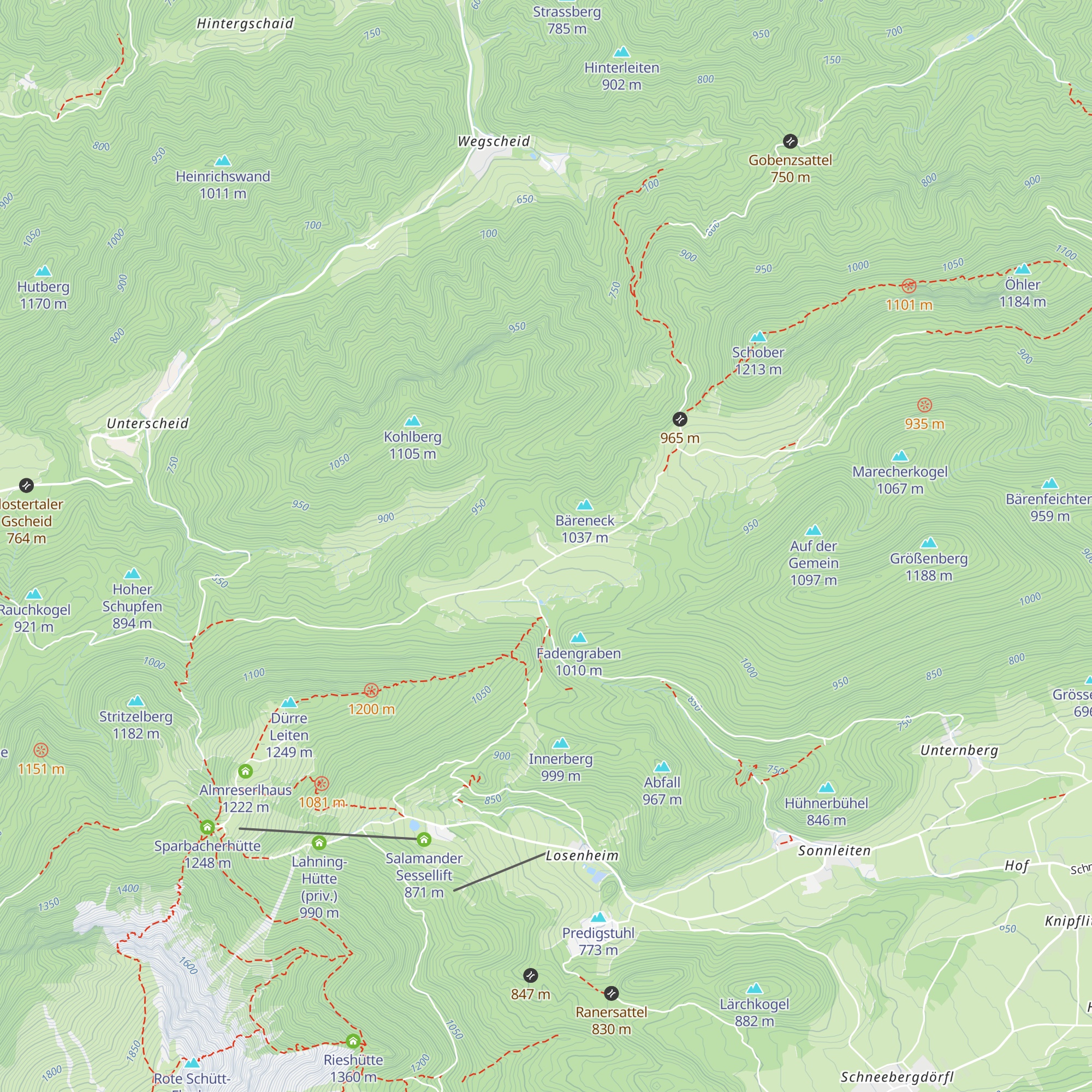 Mamauwiesen-Alm map